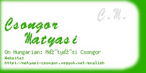 csongor matyasi business card